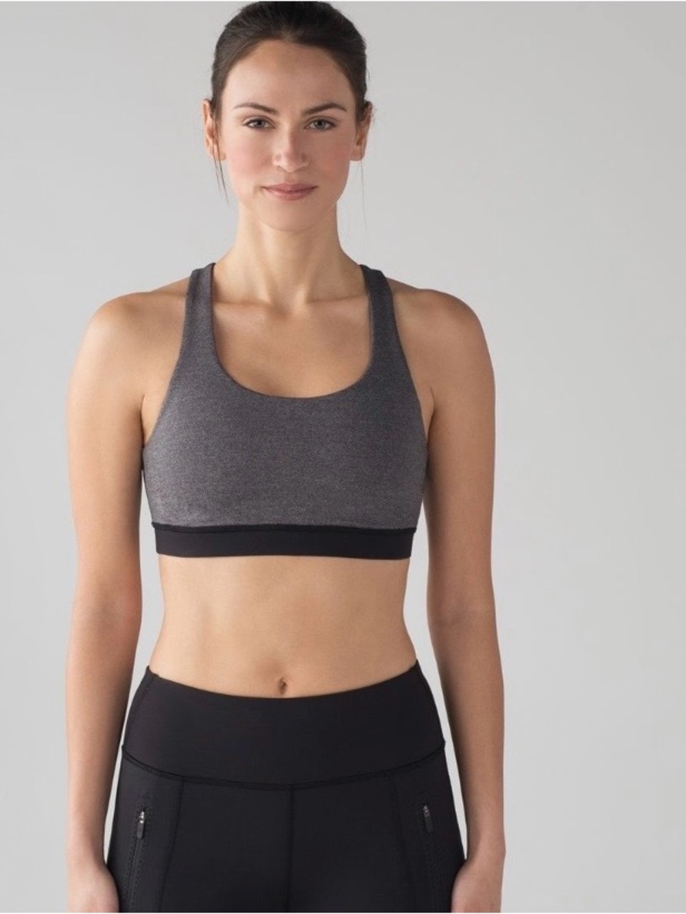 Lululemon Invigorate Bra in Heathered Black | Size 8 or Medium
